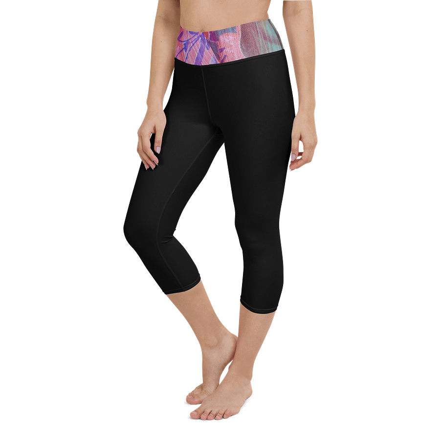Paradise Breeze Black Yoga Capri Leggings product image (6)