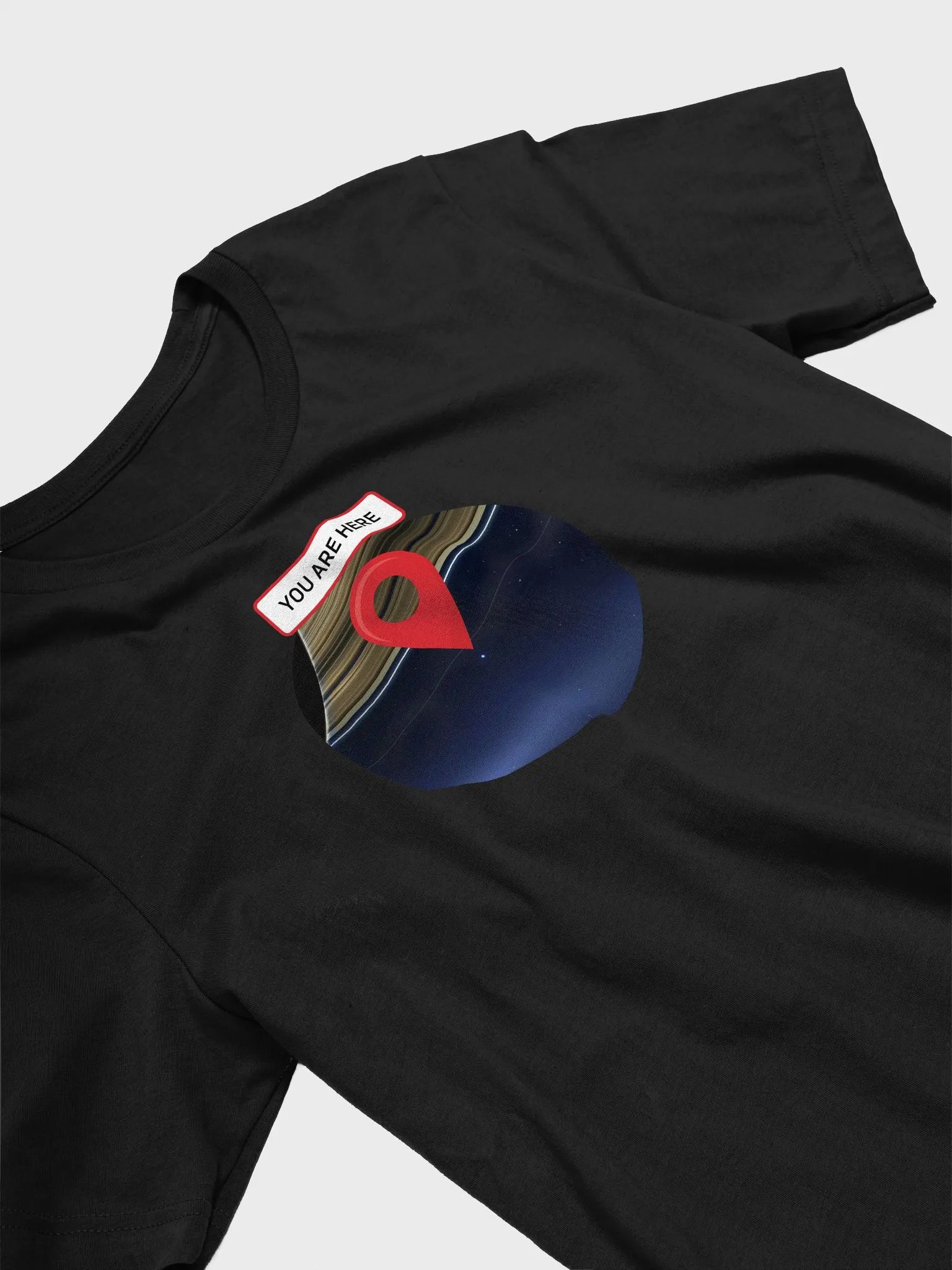 You are here: Pale Blue Dot, NASA Cassini, Saturn — Short-Sleeve Unisex T-Shirt, Space T-Shirt product image (7)