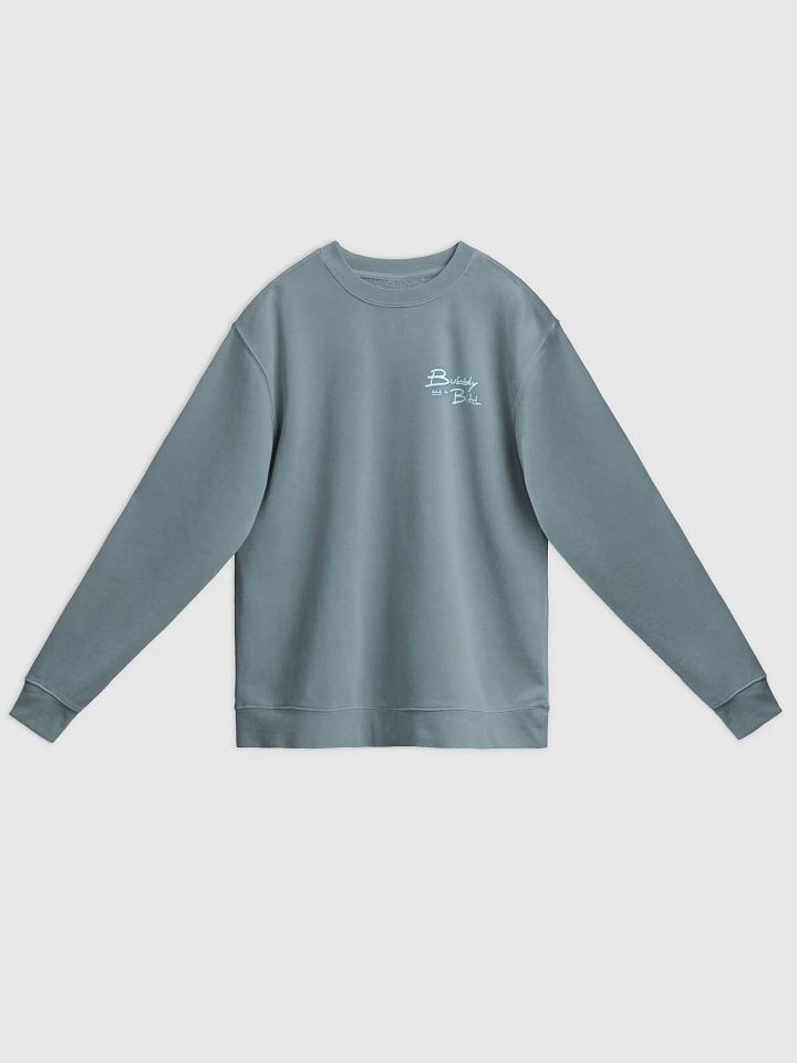 Bubbly and a B*tch (sm. lined design, #709AAF) printed pigment crewneck product image (25)