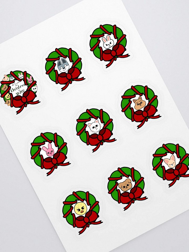 Skzoo Christmas Wreath Sticker Sheet product image (1)