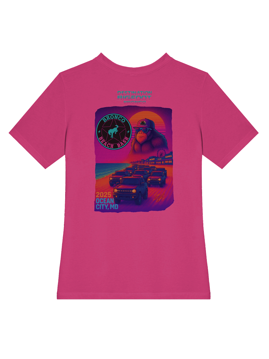 2025 Bronco Beach Bash Ocean City / Destination Bigfoot Bronco Collab | Women's Relaxed Fit Bella + Canvas Supersoft T-Shirt (Multiple Colors Available) product image (4)