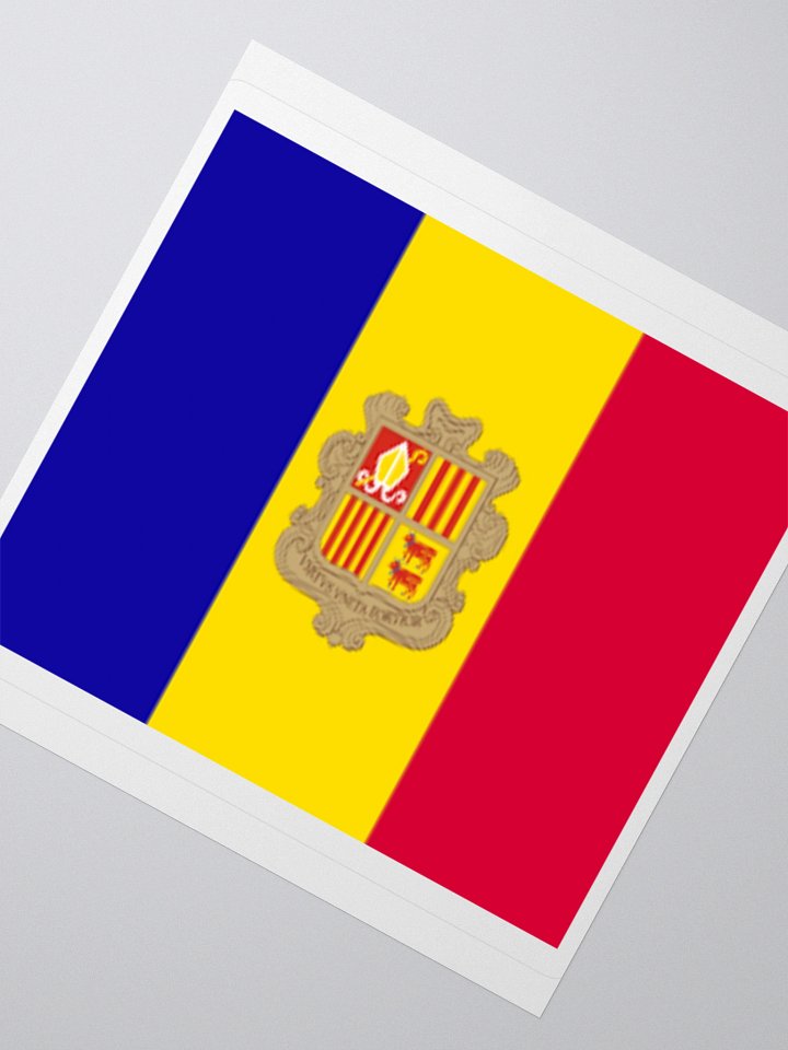 Exclusive Andorra Flag Kiss-Cut Stickers - High-Quality Vinyl, Multiple Sizes product image (6)