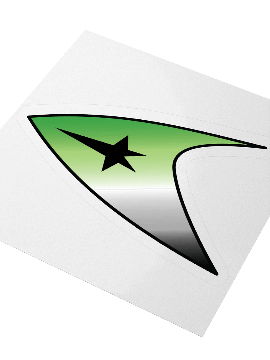 Aromantic Pride Gradient Starfleet Sticker product image (7)