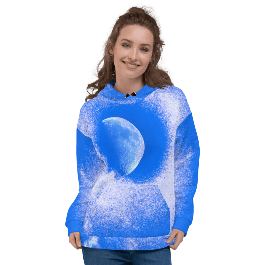 Original Disintegrating Moon Unisex Pull Over Hoodie product image (3)