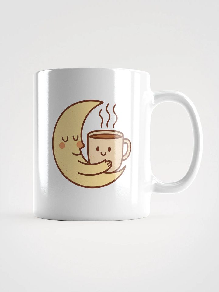 Moon and Coffee White Glossy Mug product image (1)