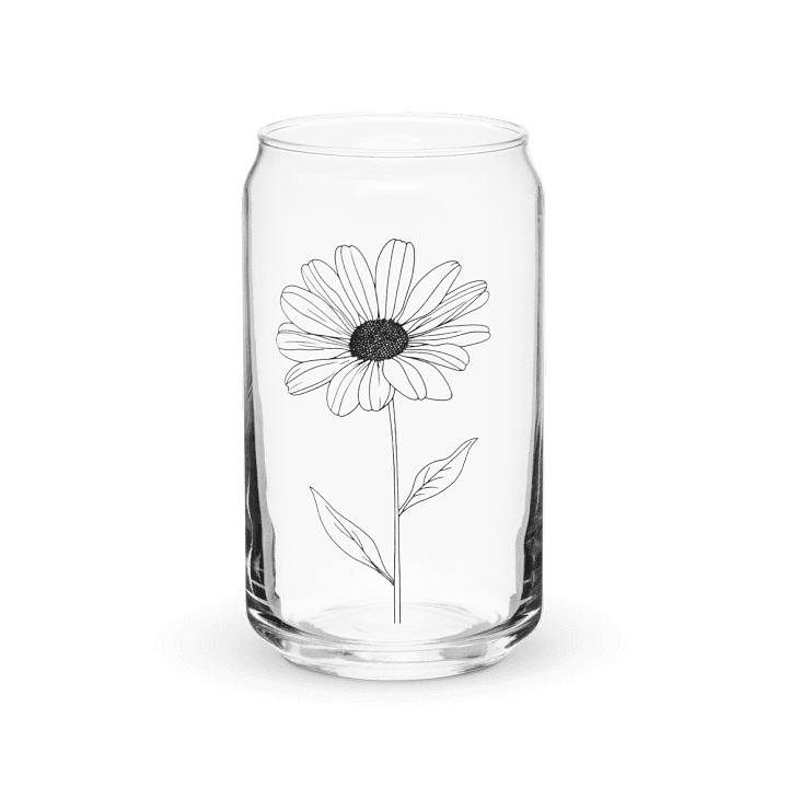 Daisy Sip in Style: Can-Shaped Glass product image (1)