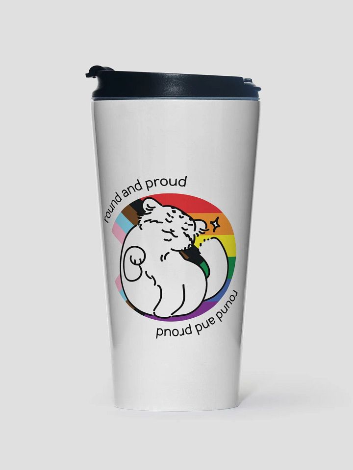 Round and Proud Manul Pride Version - Steel Travel Mug product image (1)