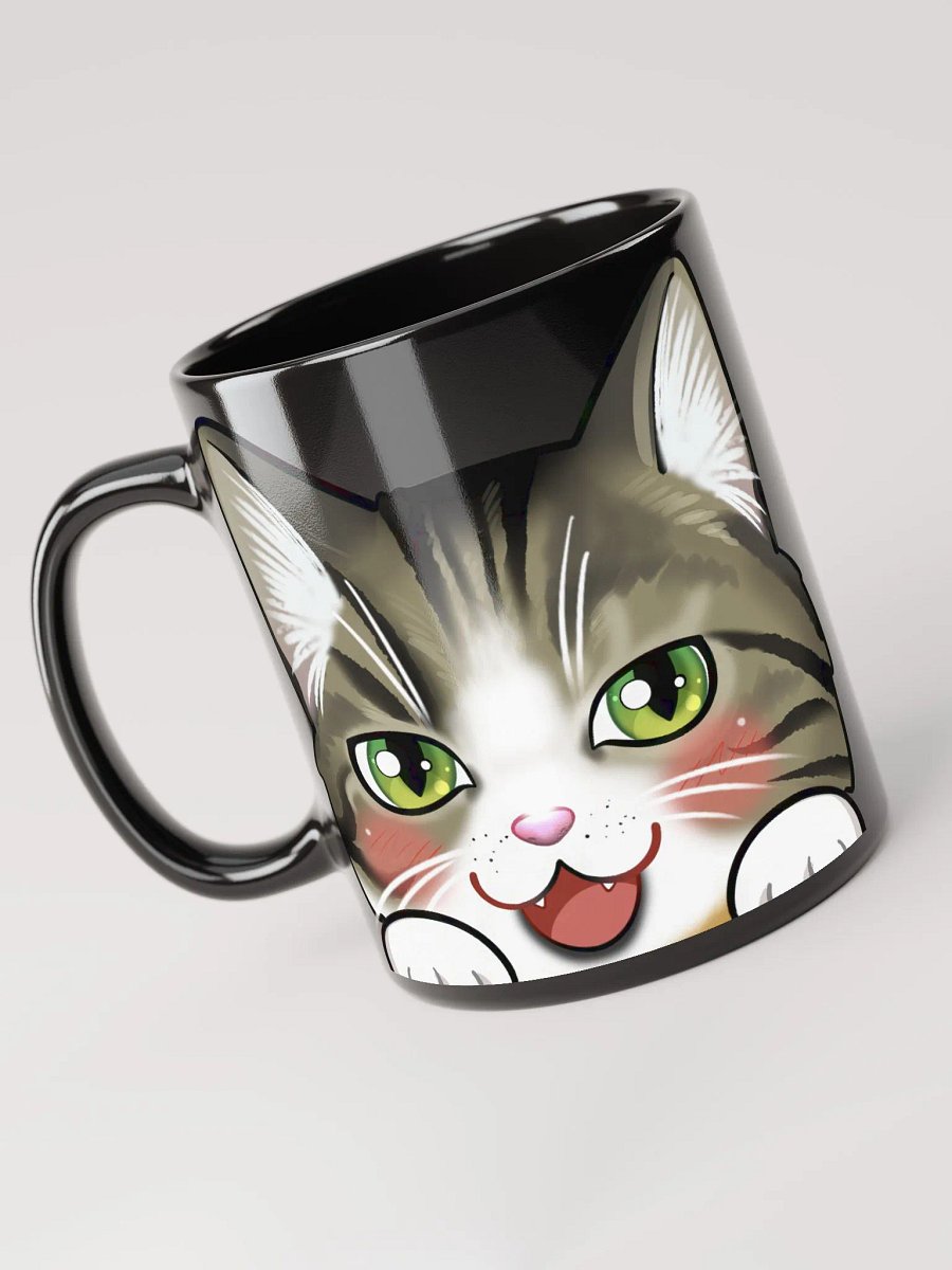 Cat Mug (Black Glossy) product image (3)