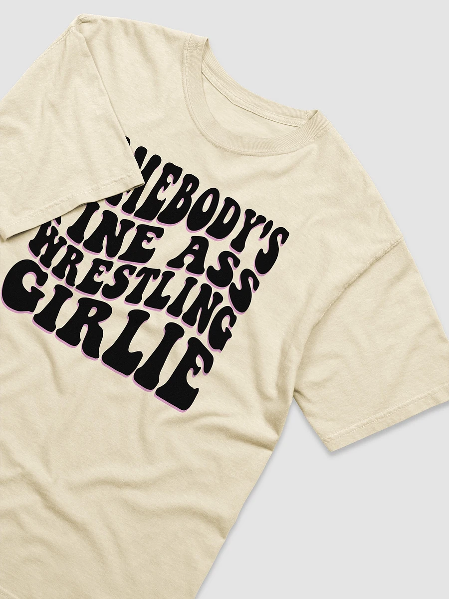 Somebody's Fine Ass Wrestling Girlie T-Shirt (Pink & Black Font) product image (7)