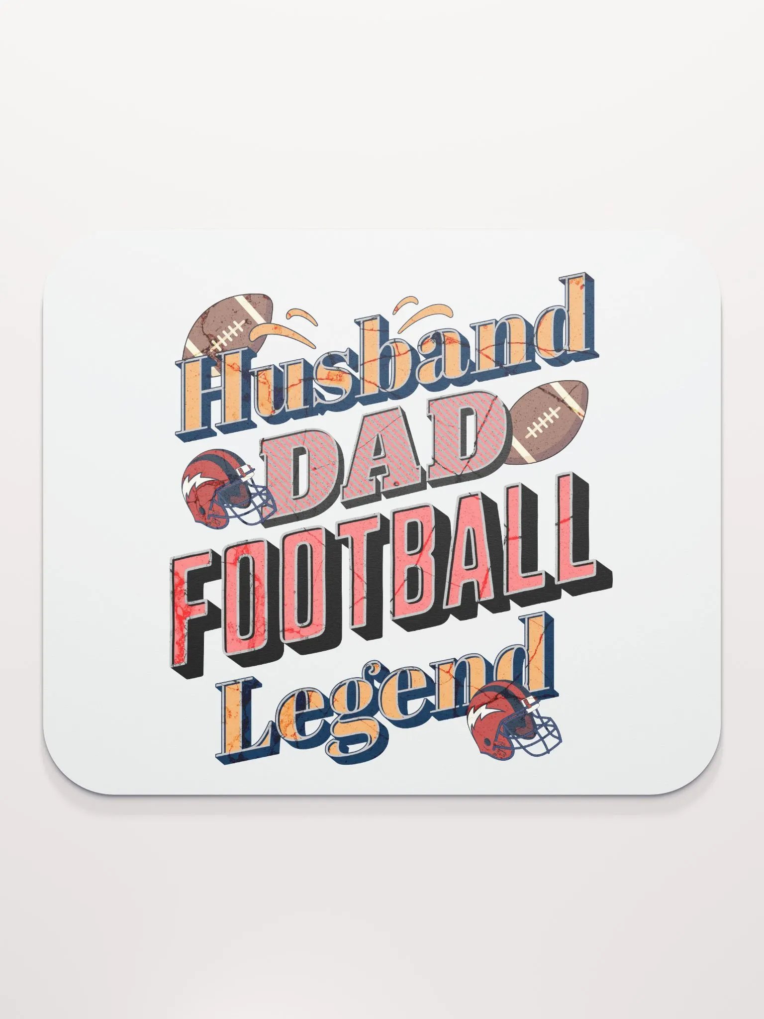 Husband Dad Football Legend Mouse Pad product image (2)