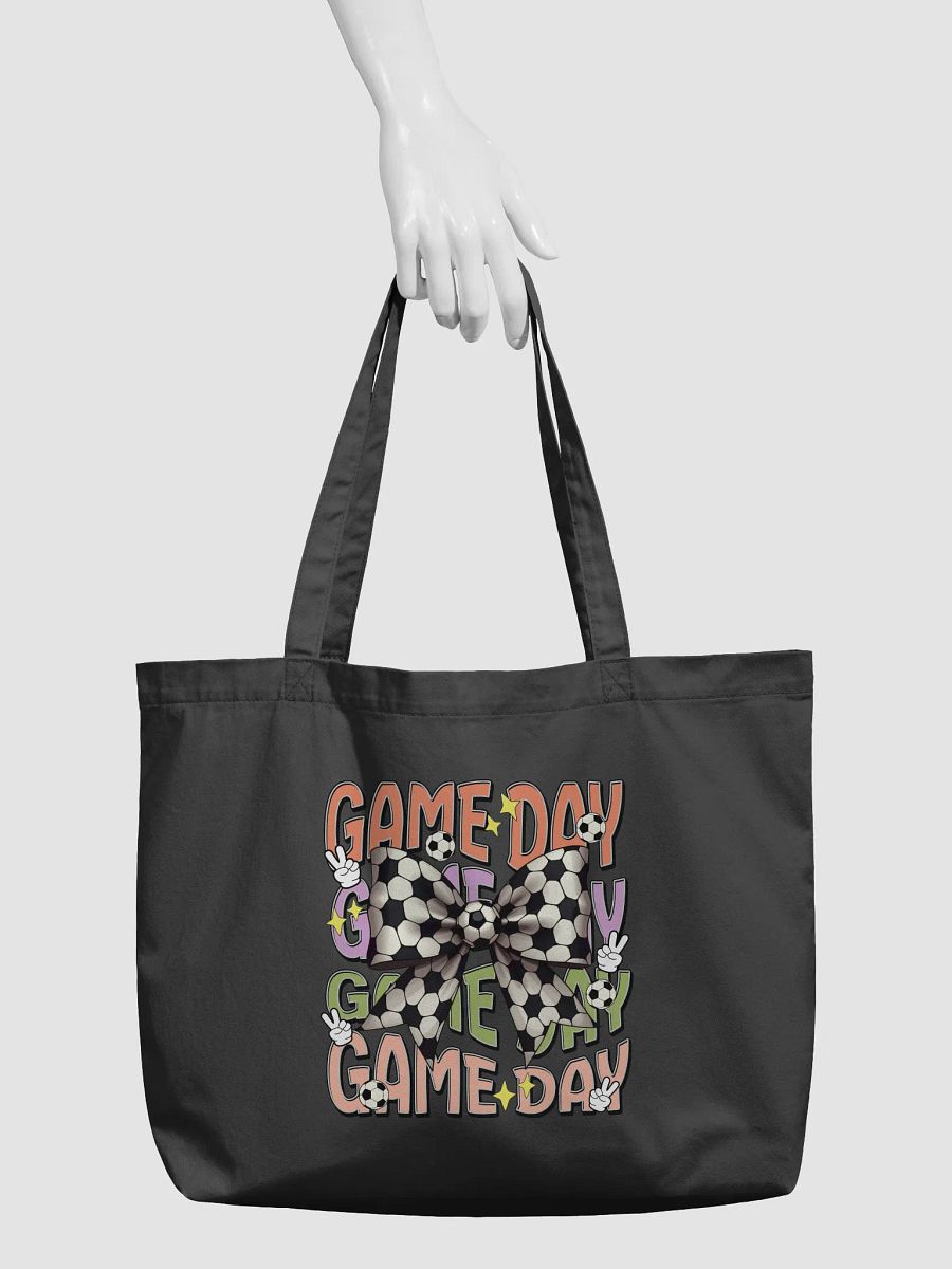 Game Day Bow Soccer Chic Eco Tote Bag product image (3)