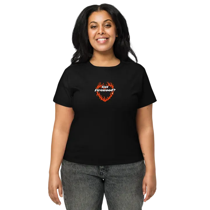 Flaming Heart - Got Firewood? | High Waisted Tee product image (2)