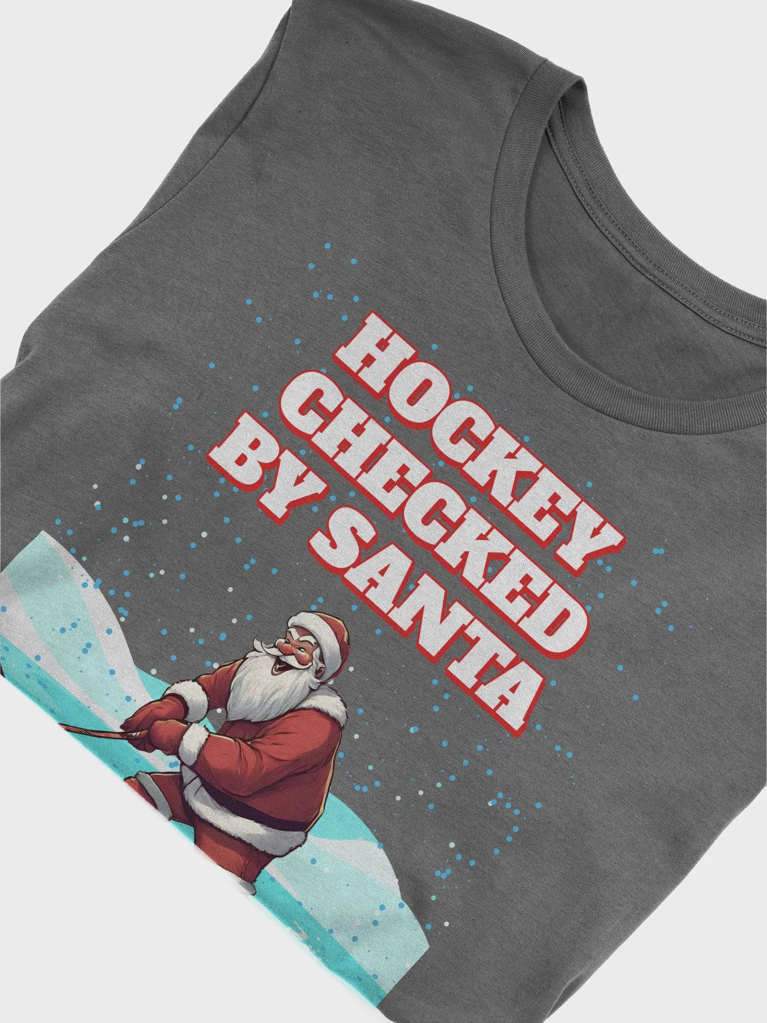 Hockey Checked By Santa Christmas T-shirt product image (30)