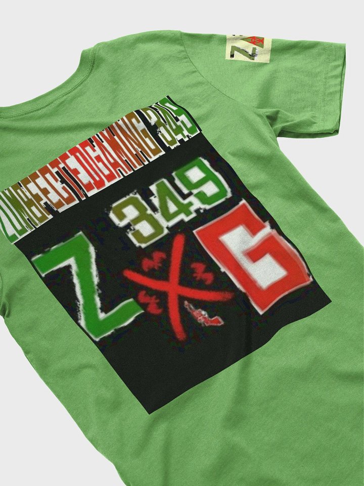 ZombfectedGaming 349 Green T-Shirt w/ Classic ZG349 Logo Side Badge product image (2)
