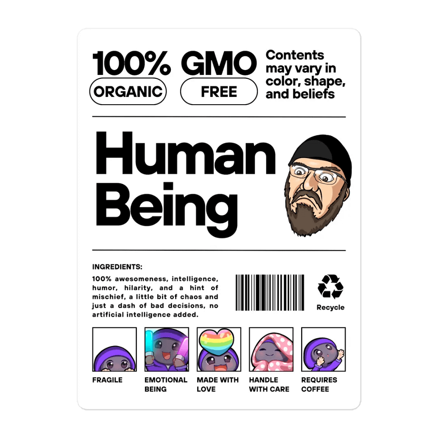 Human Label Magnet product image (1)