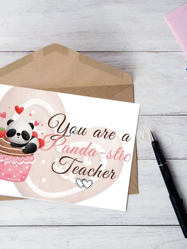 you are panda-stic teacher greeting card product image (1)