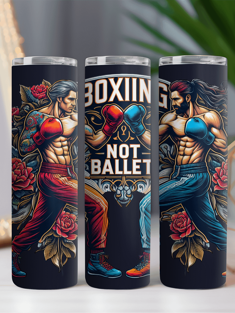 Boxing Not Ballet Rumble & Grace Glossy Stainless Steel Tumbler