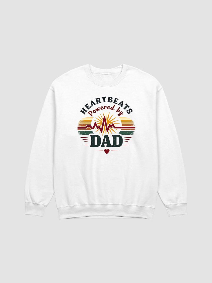 Dad-Powered Heartbeat Crewneck Sweatshirt product image (2)