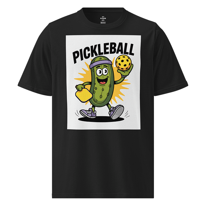 Pickleball Fun T-Shirt – Happy Dill Pickle Sports Cartoon product image (1)