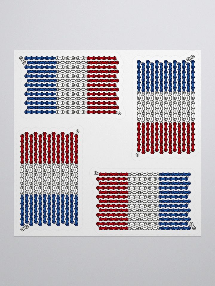 France Bike Chain Flag Sticker 4 Pack product image (1)
