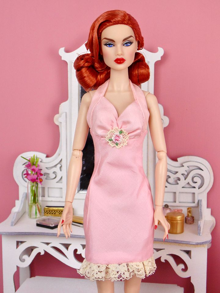 Pretty Peignoir OOAK fashion for 12” fashion dolls product image (2)