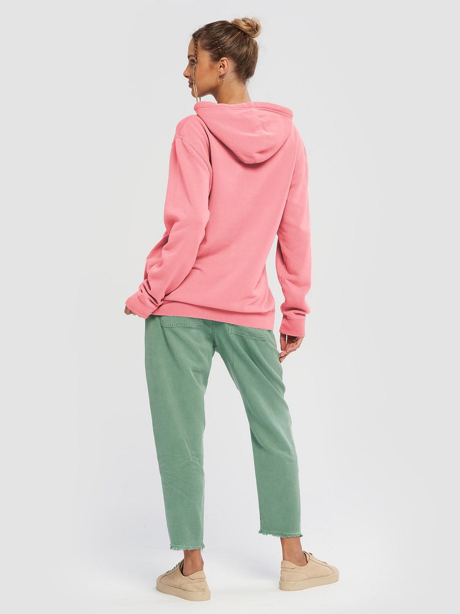hyperverbal (comic sans with pink stars) printed pigment dyed hoodie product image (4)