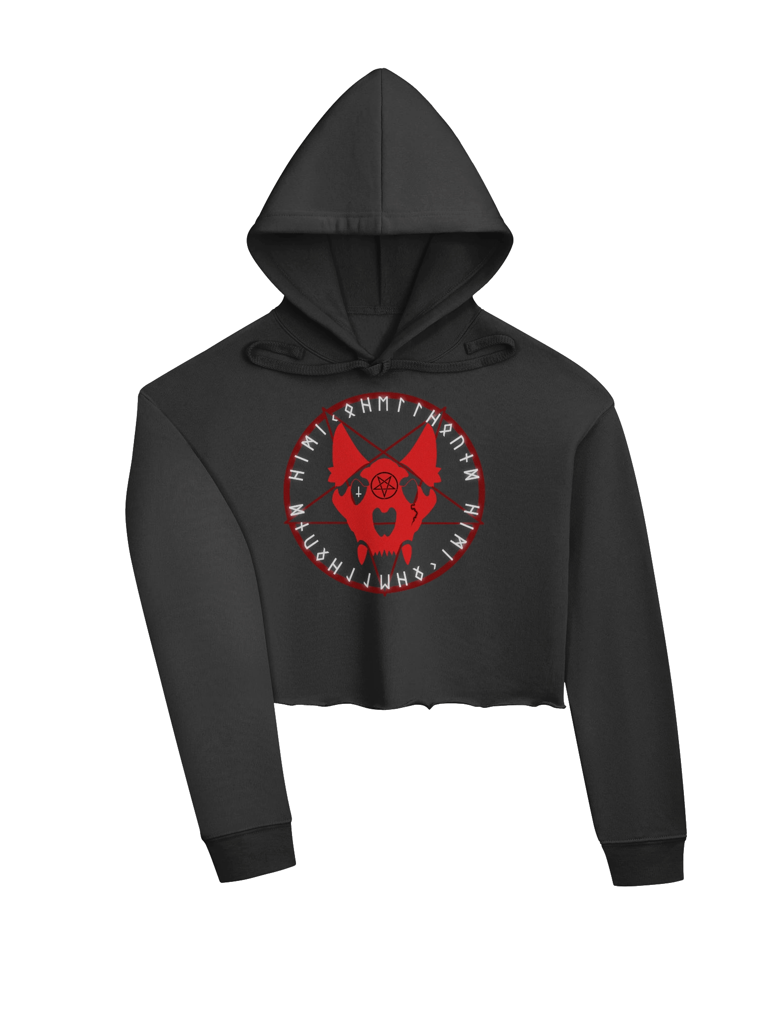 logo crop top hoodie product image (3)