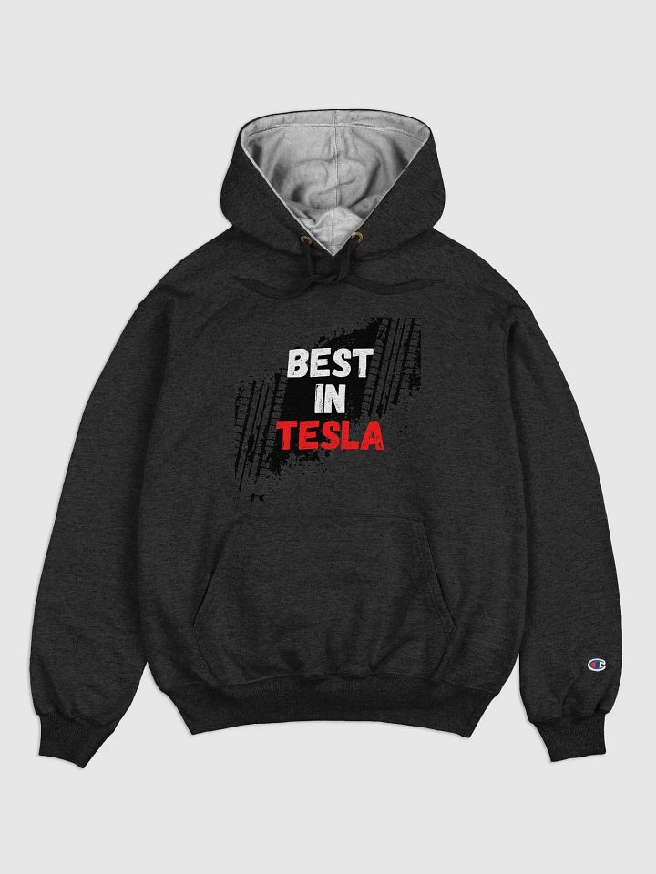 BestInTESLA with tire tracks Hoodie - Black product image (1)
