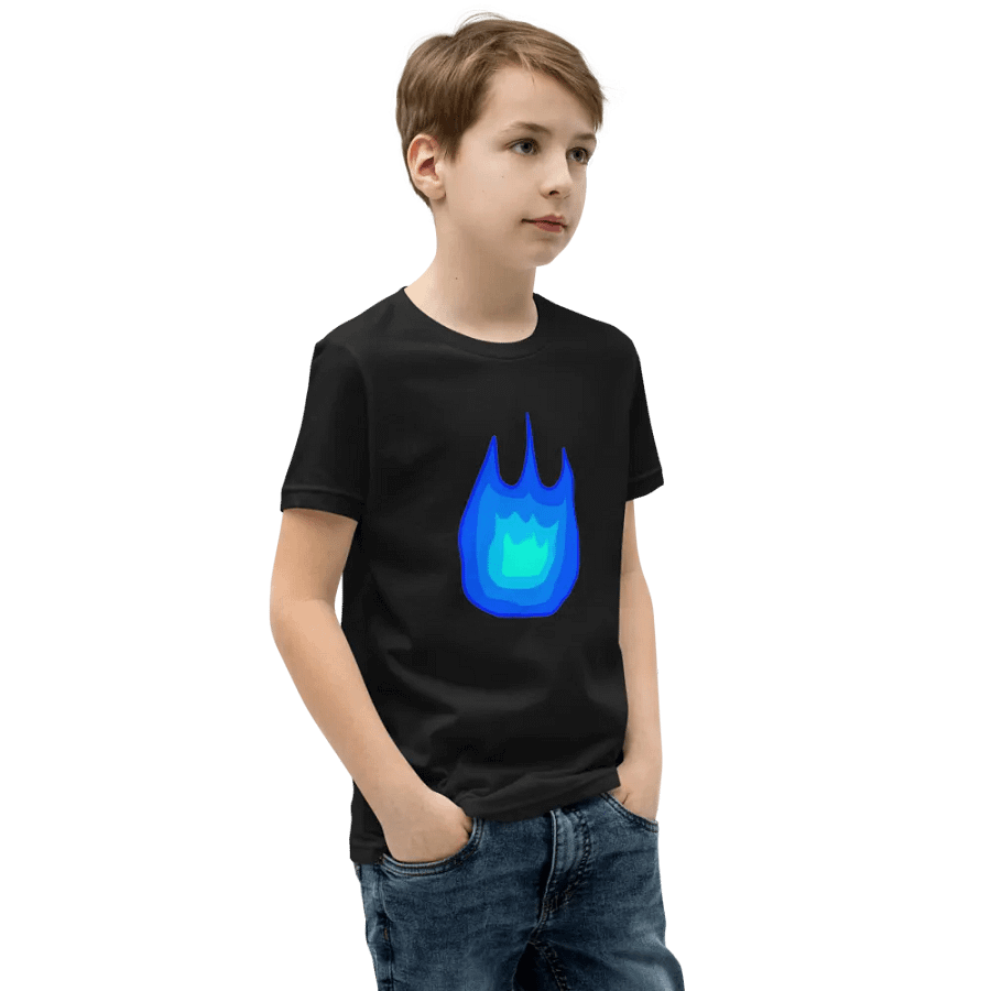 Blue Firey Youth T-Shirt product image (7)