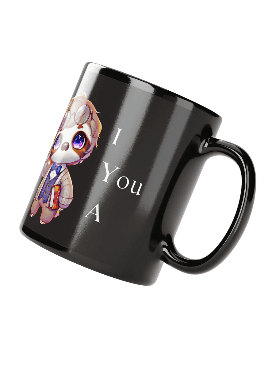 Librarian Sloth Black Glossy Mug product image (3)