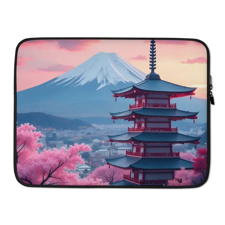 Chureito Pagoda, Fujiyoshida, Japan sleeve case. product image (2)