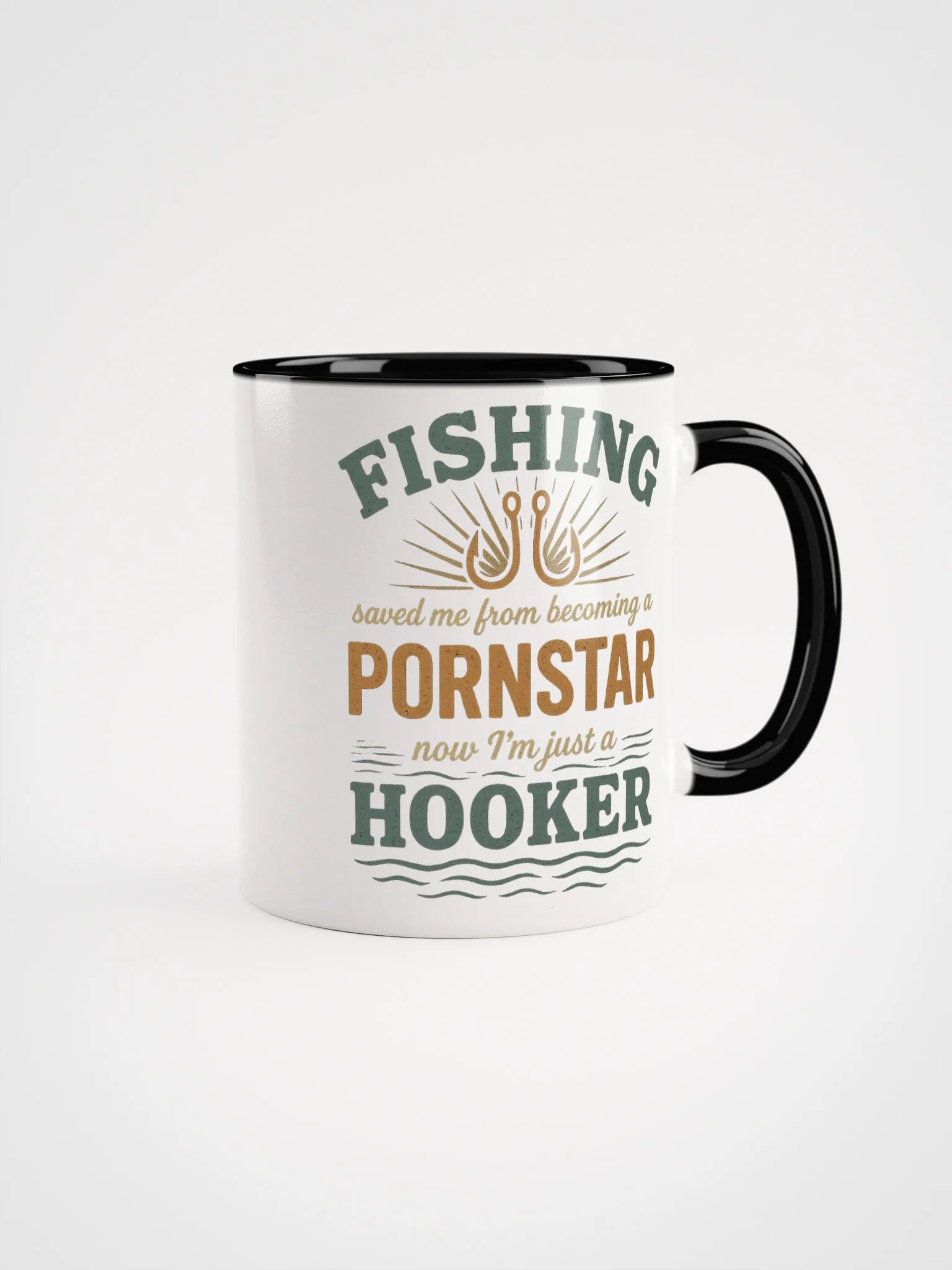 Vintage Fishing Hooker Humor Coffee Mug – Funny Gift product image (3)