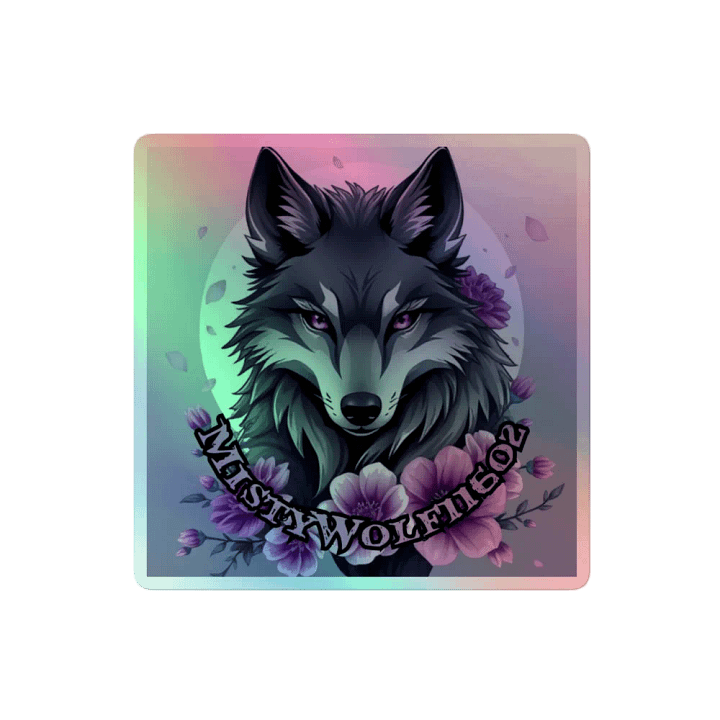 Misty Wolf Holographic Sticker Set product image (2)