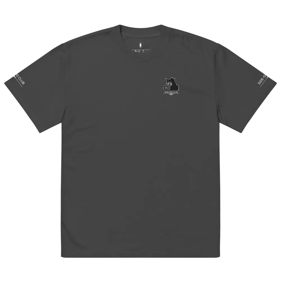 Sleepless Grind: Hustler Cat Oversized Tee Streetwear Edition product image (3)