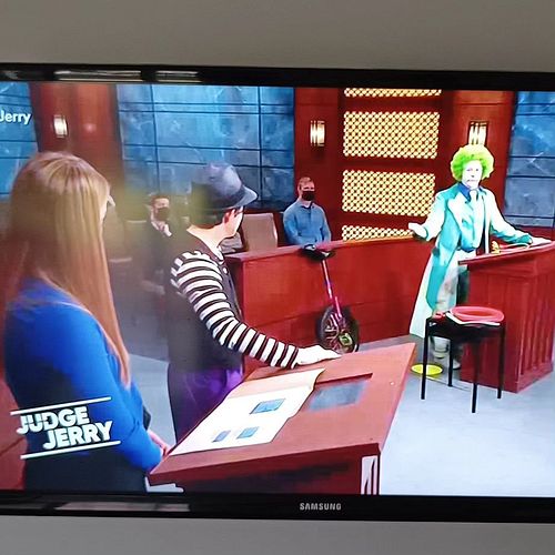 Imagine being called for jury duty just for it to be a clown vs a mime. It's probably the only time I have watched Jude jerry...