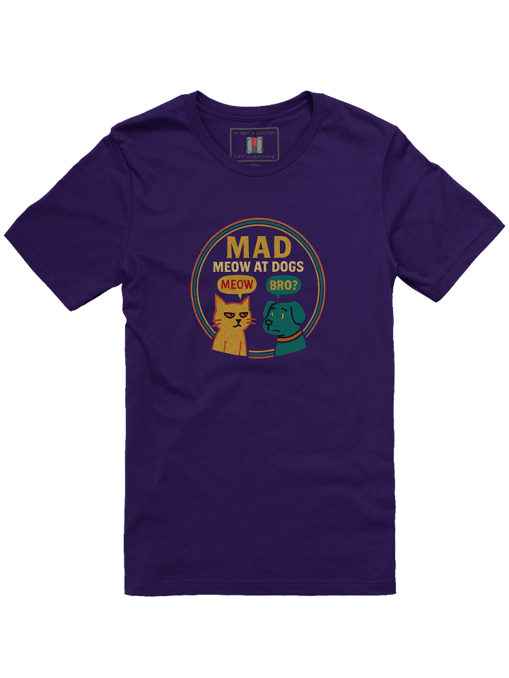 MAD – Meow At Dogs Funny Cartoon T-Shirt product image (3)