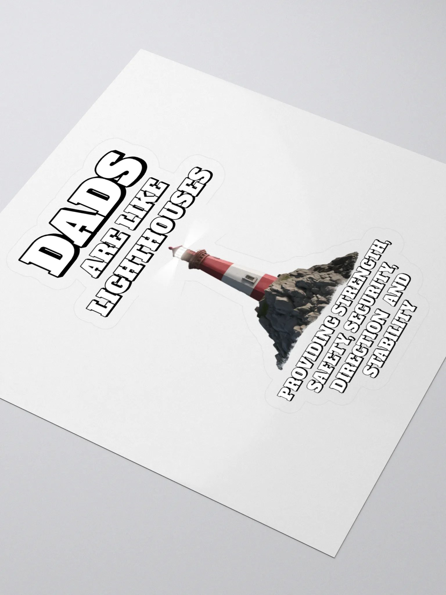 Dads Are Like Lighthouses Inspirational Sticker product image (3)