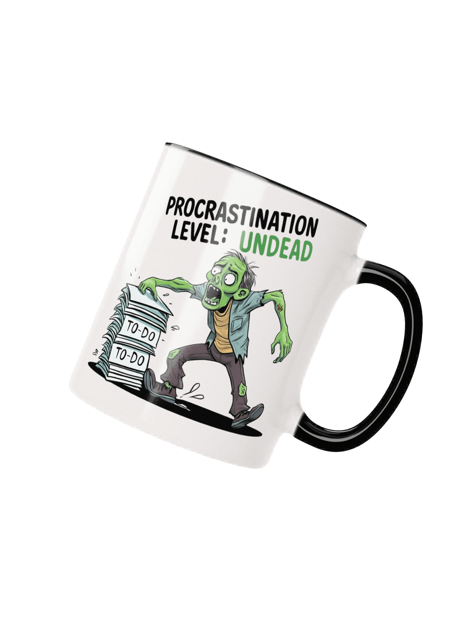 "Procrastination Level: Undead" Halloween - Zombie Mug – Funny To-Do List Graphic Mug for Chronic Procrastinators product image (3)