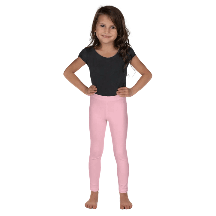 Kids Plain Color Pink Leggings Tights product image (1)