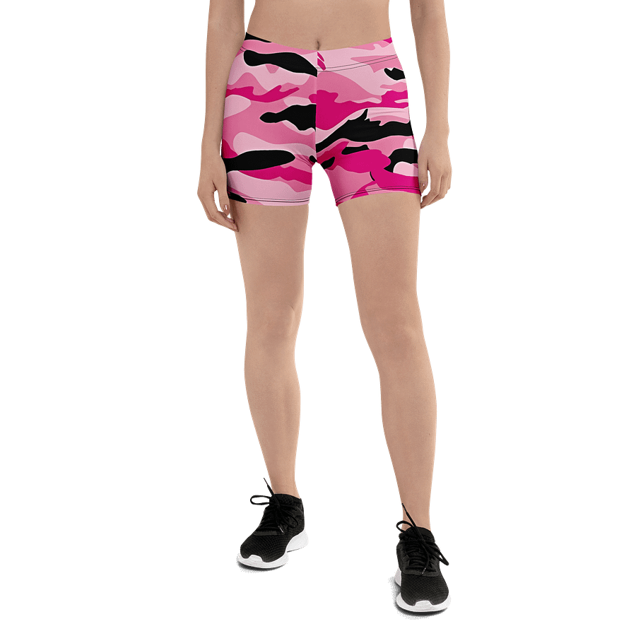 Short de sport camouflage rose et noir product image (1)