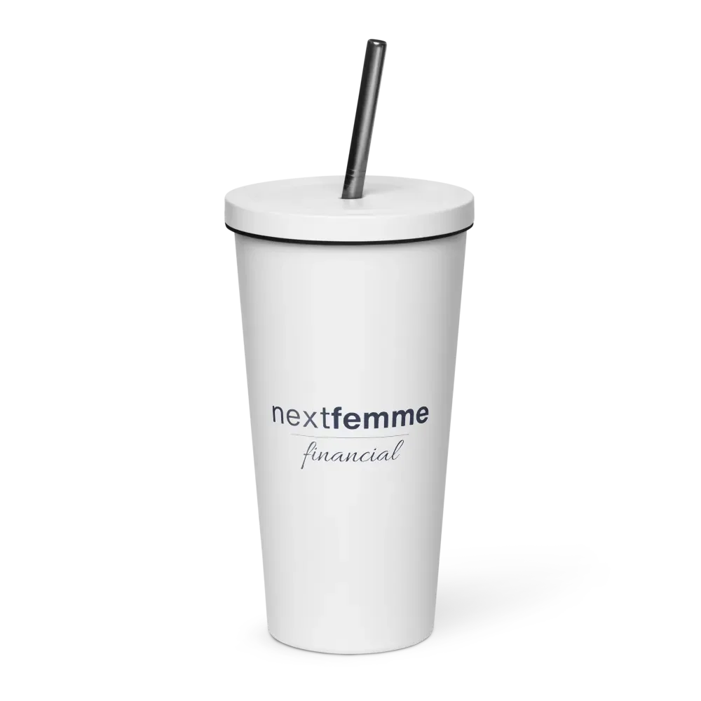 Insulated Tumbler Collection with Straw in Navy Logotype product image (1)