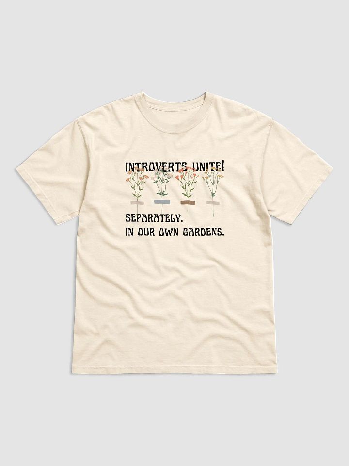 Hand-drawn funny sarcastic gardening introvert light T-shirt product image (2)