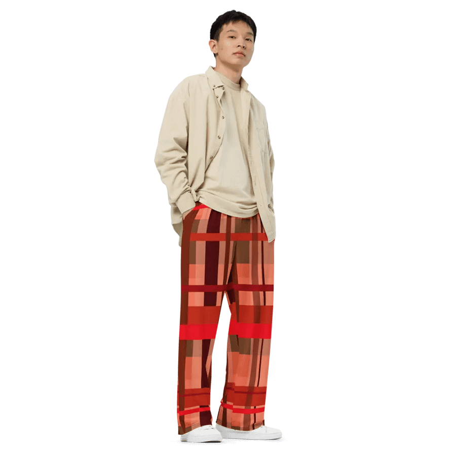 Fall Plaid Wideleg Pants product image (3)
