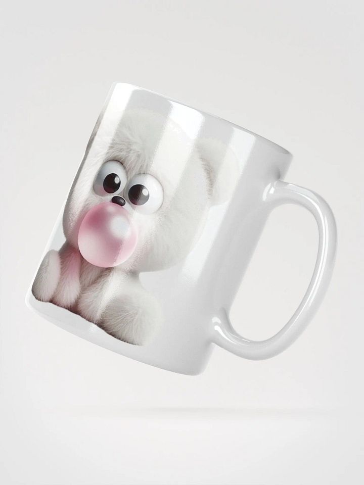 Bubble Gum Teddy #Humorous Glossy White Mug product image (6)