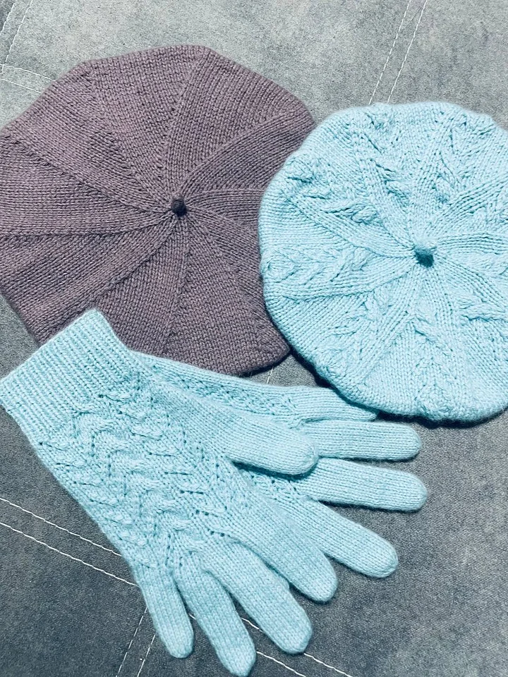 Схема вязания. Комплект: берет+перчатки. product image (1)