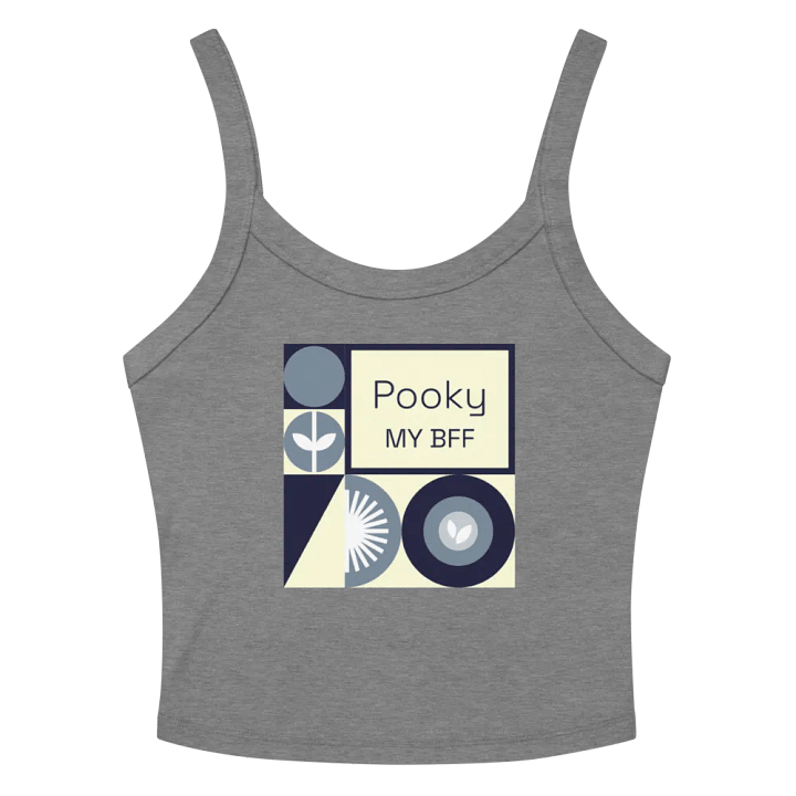 pooky, my bff Abstract Blue & White Geometric Tank Top product image (2)