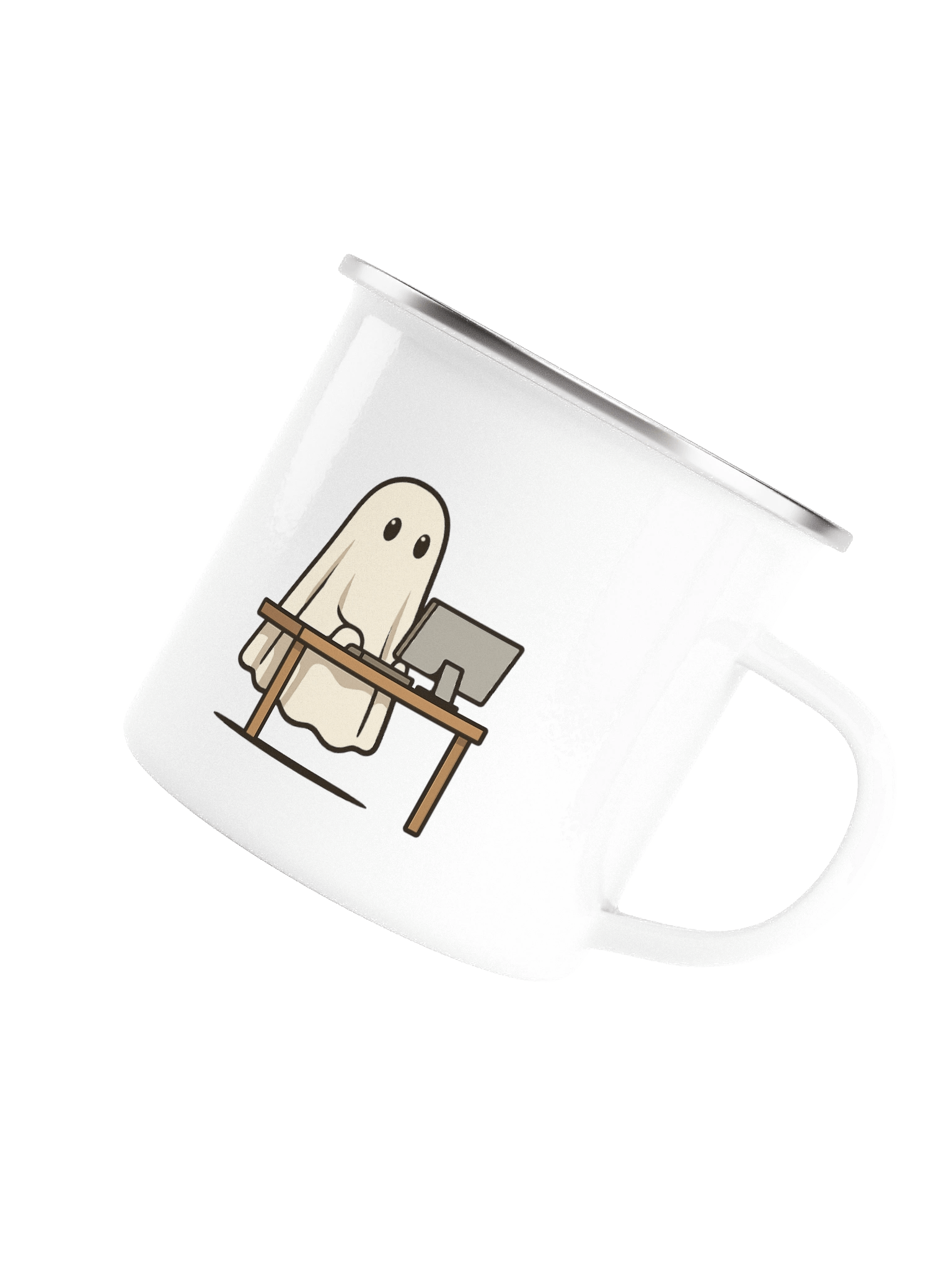 Ghosted Emails Enamel Mug product image (5)