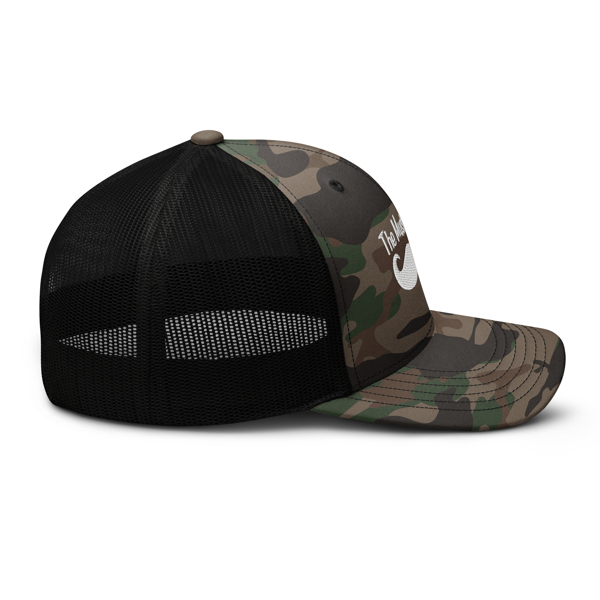 The Mustache Crawl Camo Trucker Hat product image (6)