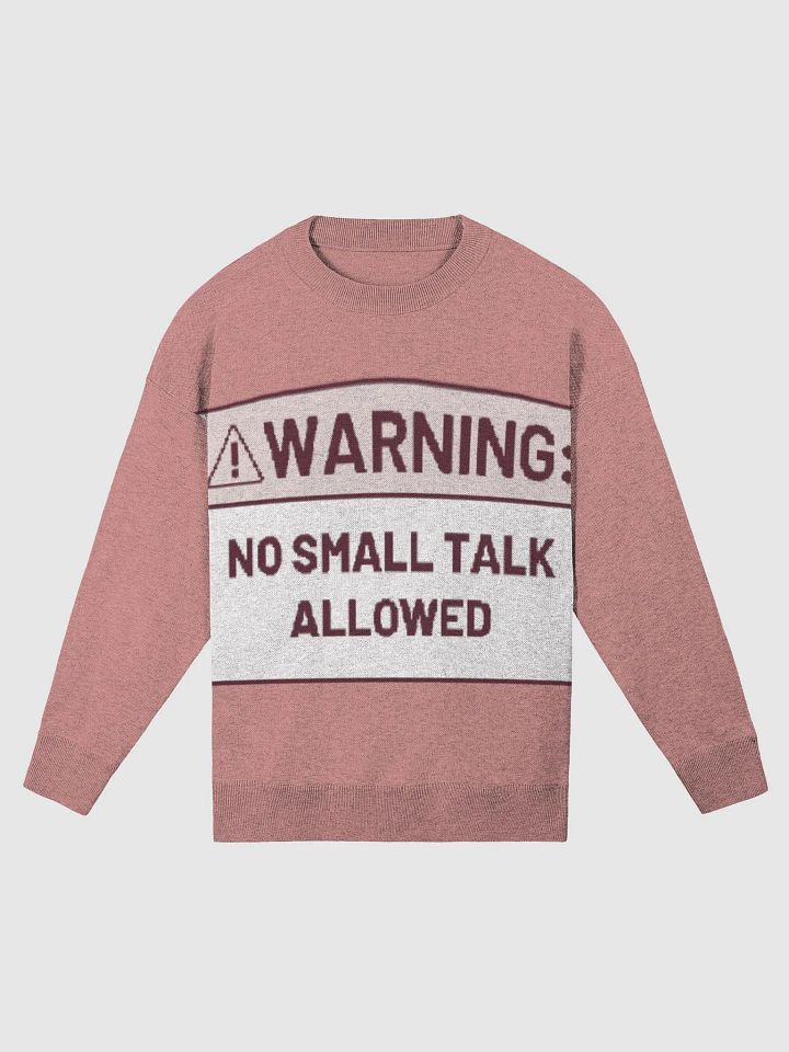 NO SMALL TALK ALLOWED (lg. design, tri-tone pink) knitwear relaxed crewneck product image (2)