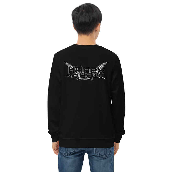 Unisex Organic Sweatshirt - Black HApex Gear White Logo product image (1)